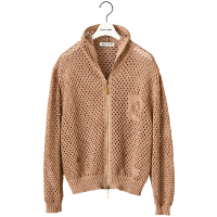 SHEER MESH KNIT HOODIE