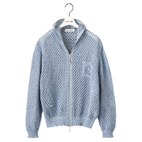 SHEER MESH KNIT HOODIE