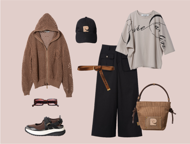 SHEER MESH KNIT HOODIE シアーな編地で軽やかに仕上げたニットフーディ